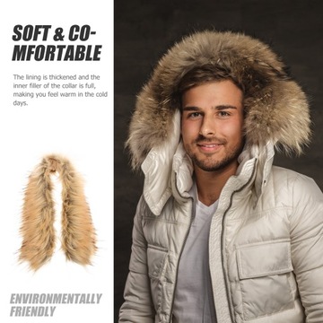 Obszycie ze sztucznego futra do szala z imitacją kaptura