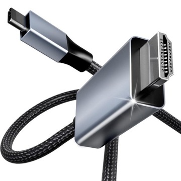 KABEL HDMI USB-C PRZEWÓD ADAPTER PRZEJŚCIÓWKA USB-C 3.1 TYP C DO HDMI 2M 4K