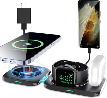 Aimtel W8 Ładowarka Indukcyjna 4W1 Czarna OUTLET