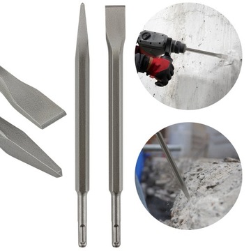 DŁUTO DŁUTA DO BETONU SDS PLUS SZPICAK PŁASKI PRZECINAK 2 sztuki