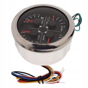 WSKAŹNIK MIERNIK 4W1 POZIOM/CIŚNIENIE OLEJU /NAPIĘCIA 85MM DC 9-32V WIELOFU