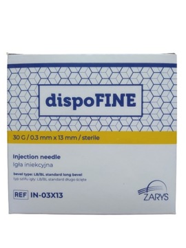 DispoFine Igły iniekcyjne 30G 0,3x13mm op.100 szt.