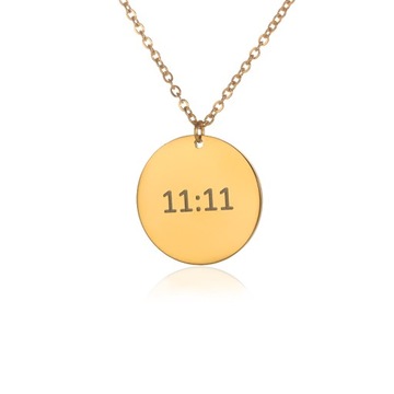 Stainless Steel Angel Number Bar Necklace 1111