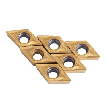 ТВЕРДОСПЛАВНЫЕ ПЛАСТИНЫ DCMT070202 ЧПУ ЗОЛОТО 10 ШТ.