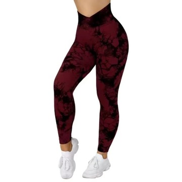 Tie Dye Spodnie Do Jogi Legginsy Damskie Wysokie Talia Odzież Bieganie