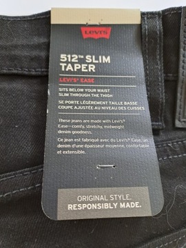 LEVI'S 512 SPODNIE JEANSOWE MĘSKIE | Rozmiar 38/32