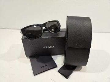 OKULARY PRADA OCCHIALI DA SOLE FRAMES NERO LENSES ARDESIA KOMPLET !