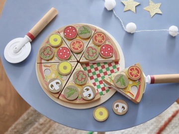 PIZZA DLA DZIECI DREWNIANY ZESTAW DO ZABAWY