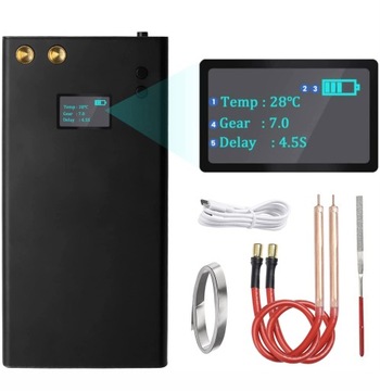 АППАРАТ ДЛЯ ТОЧЕЧНОЙ СВАРКИ НА 18650 ЭЛЕМЕНТОВ + НИКЕЛЕВЫЙ ЛИСТ 7500 МАЧ