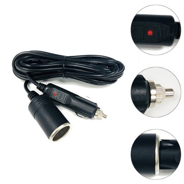 Удлинитель для гнезда прикуривателя 12В/24В LED 5А 60Вт 3м