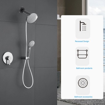 РУЧКА ДЛЯ ДОЖДЕВОГО ДУША, ВСТРАИВАЕМАЯ ЗА УПЛОТНЕНИЕ, ЧЕРНАЯ