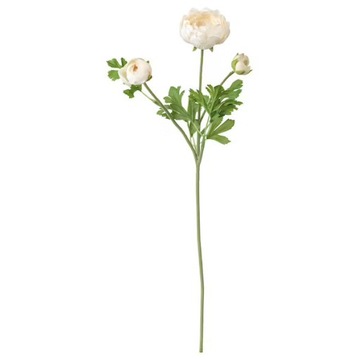 IKEA sztuczny kwiat SMYCKA jaskier biały 52cm