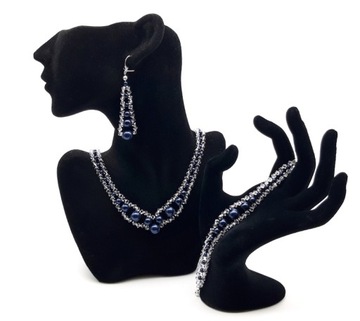 Свадебный комплект PEARLS с элементами SWAROVSKI, темно-синий