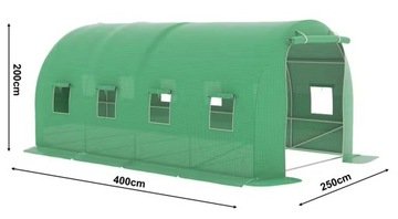 ФОЛЬГА ТУННЕЛЬ 10м2 САД ТЕПЛИЦА ФОЛЬГА ДЛЯ ОВОЩЕЙ ФРУКТОВ 400х250см 4м