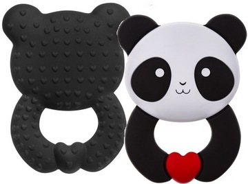 AKUKU A0055 Gryzak Sylikonowy Panda 0m+