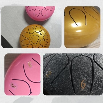 6-дюймовый стальной барабан для языка, 11 нот, барабан для хэндпана