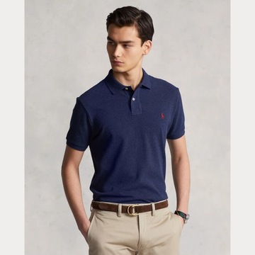 Koszulka polo z krótkim rękawem POLO RALPH LAUREN t-shirt granatowy r. L