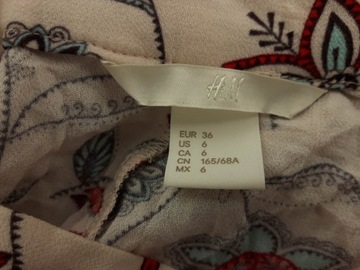 H&M cienka SPÓDNICA na lato KWIATY _ 36 S