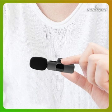 MIKROFON BEZPRZEWODOWY KRAWATOWY DO TELEFONU MINI USB-C 2 SZTUKI ZESTAW