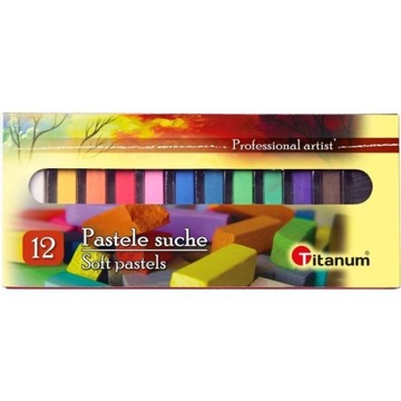 Pastele suche 12 kolorów Titanum