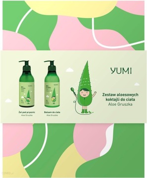 Yumi aloe zestaw GRUSZKA żel pod prysznic 400 ml i balsam do ciała 300 ml