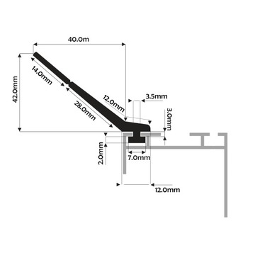 Uszczelka garażowa do bramy garażowej GT03 4m
