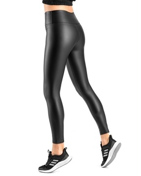 Кожаные леггинсы приталенного кроя