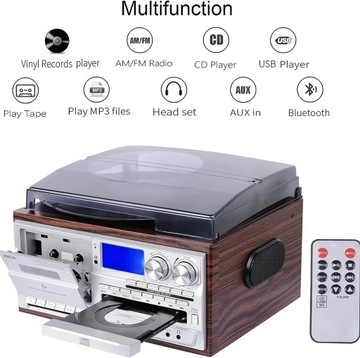 JORLAI ЖК-ВИНИЛОВЫЙ ПРОИГРЫВАТЕЛЬ С BLUETOOTH USB