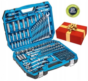 HOGERT ZESTAW NARZĘDZI KLUCZY 1/4'' 1/2'' 222szt.