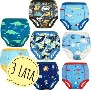 MOEMOE BABY Majtki treningowe do nauki sikania 8 szt. - wiek 3 lata