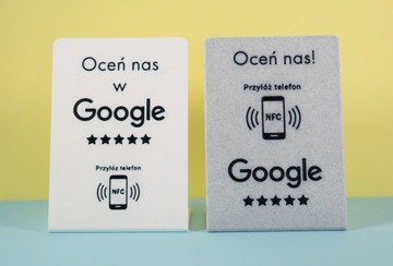 ПОДСТАВКА NFC-ВИЗИТНАЯ КАРТОЧКА ДЛЯ ОСТАВЛЕНИЯ ОТЗЫВОВ Google white 3Dit