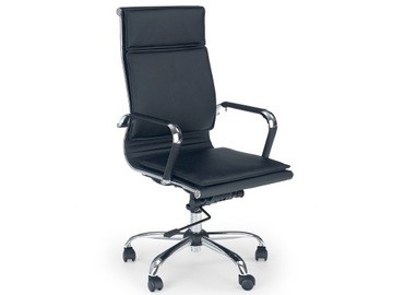 Fotel gabinetowy MANTUS czarny krzesło TILT HALMAR