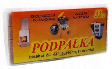 PODPAŁKA DO GRILLA ROZPAŁKA DO KOMINKÓW 32 KIOSZTKI SZARA R