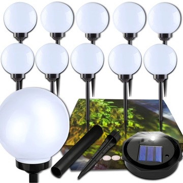 Lampa SOLARNA kula lampy solarne ogrodowe kule LED