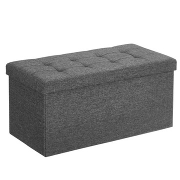 PUFA składana ORGANIZER DO PRZECHOWYWANIA SZARA 76x38x38