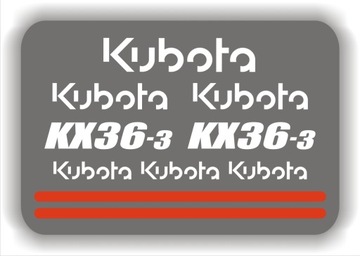 NAKLEJKI koparka minikoparka KUBOTA KX36-3