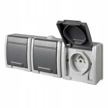 Gniazdo hermetyczne AQUANT GNT 3x2P+Z IP55