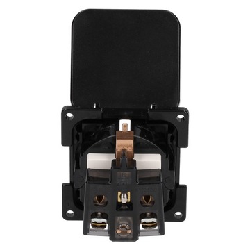 Gniazdo ścienne 230V C-Line z klapką czarne Haba NOWOŚĆ 2025