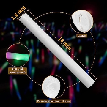 LED BABY LIGHTSABER FOAM BATTLES НАБОР СВЕТЯЩИХСЯ СВЕТОДИОДОВ ИЗ 100 ШТ.