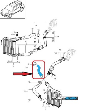 PŘÍVOD TRUBKA WAZ TURBO INTERCOOLER PORSCHE CAYENNE 958 4.2 S 95811079300