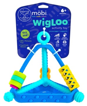 Прорізувач сенсорний Möbi силікон різнокольоровий WIGLOO Пірамідка