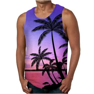 Koszulka bez rękawów Palm Tree Graphic Tank Top