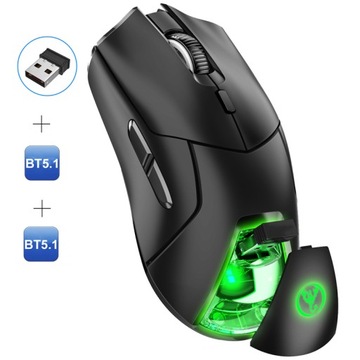 MYSZKA GAMINGOWA BEZPRZEWODOWA 2.4GHz+ 2xBT RGB 7D