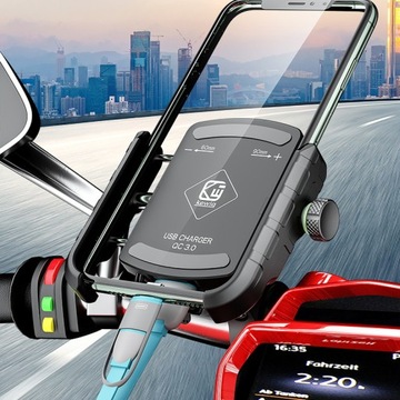 MOTORCYCLE PHONE HOLDER USB CHARGER 12/24v