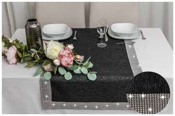 Bieżnik plamoodporny GLAMOUR CYRKONIE 60x120 kolor