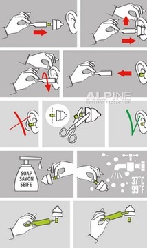 ALPINE Zatyczki Stopery Motocyklowe MotoSafe Race