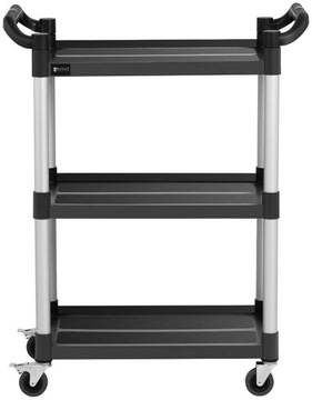 Тележка служебная для официанта, 3 пластиковые полки, 63 х 40 см, до 90 кг.