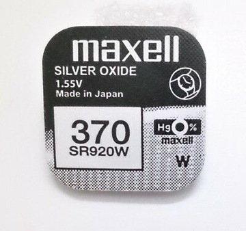 BATERIA MAXELL SR920W 1,5 V 370 wysokoprądowa