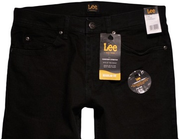 LEE spodnie STRAIGHT regular BLACK jeans LEGENDARY _ W34 L30