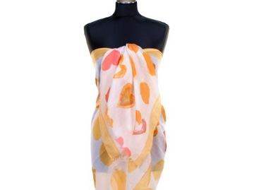 ПЛЯЖНЫЙ ШАРФ СЕРДЕЧКИ ПАРЕО, ЛЕТО 478-01